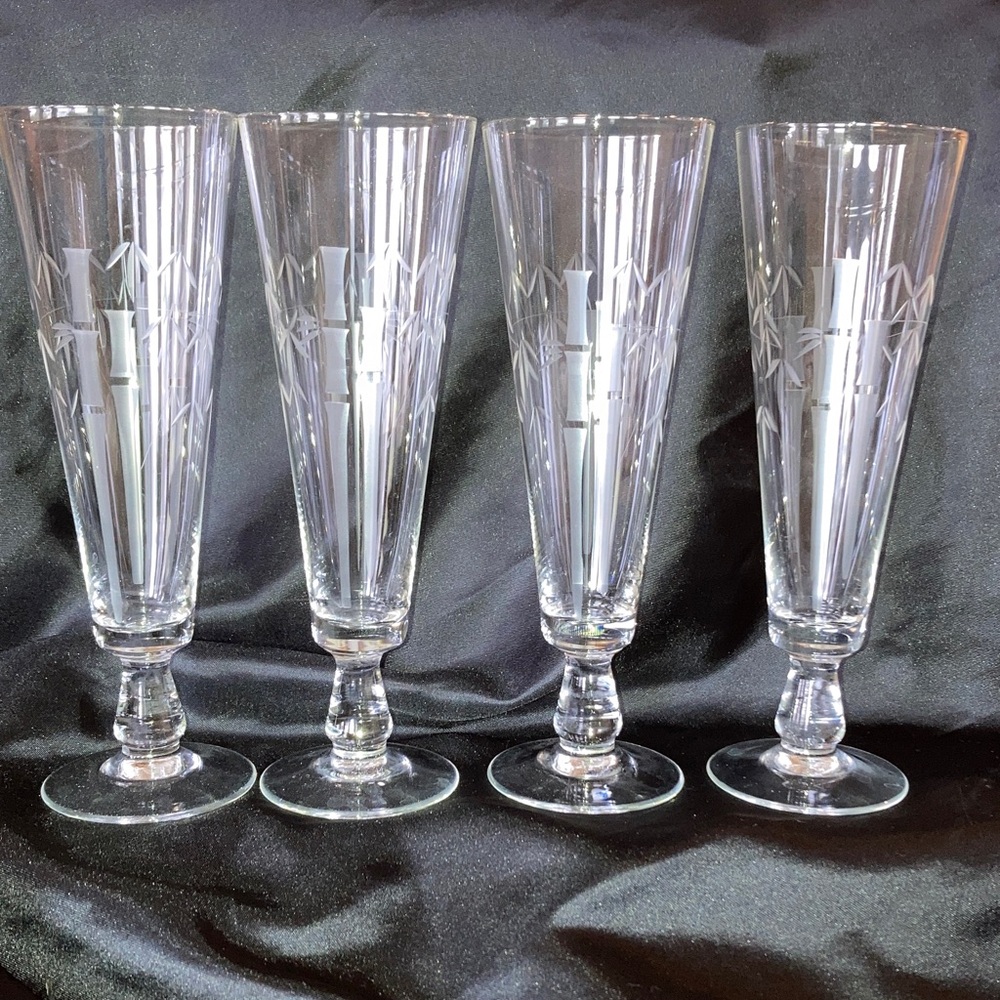 MCM Sasaki Etched Bamboo Pilsner Set